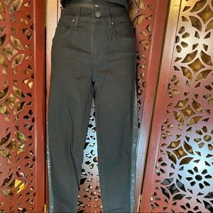 Ann Taylor Beaded Side Stripe Skinny Jeans-Black